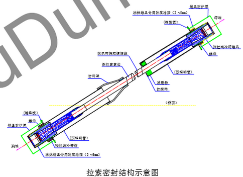 桥梁拉锁密封结构示意图